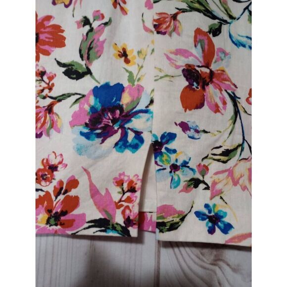 Isabella Demarco‎ Skirt Ladies 10 Floral Straight Linen Blend - Picture 3 of 7